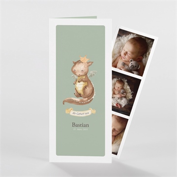 Geburtskarte kleiner drache