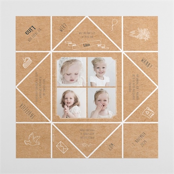 Einladung Taufe piktogramme - origami - vue 4