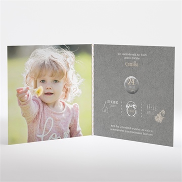 Einladung Taufe symbolisch - klappkarte - vue 2