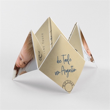 Einladung Taufe telegramm zur taufe - origami