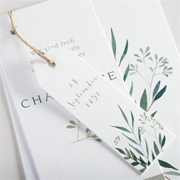 Einladung Taufe pflanzenschmuck - dreiteilig - vue 2