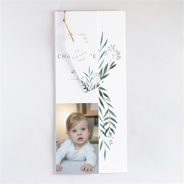 Einladung Taufe pflanzenschmuck - dreiteilig - vue 3