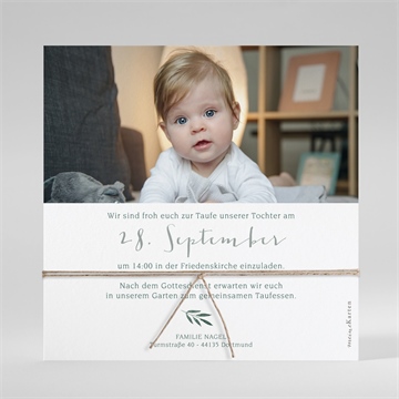 Einladung Taufe pflanzenschmuck - saatpapier - vue 3