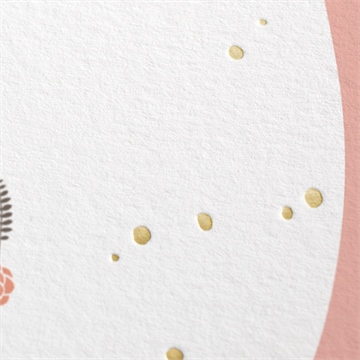 Einladung Taufe blumenalphabet mädchen - gold - vue 2