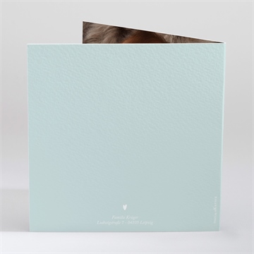 Einladung Taufe zarte blaue blumen -klappkarte - vue 3