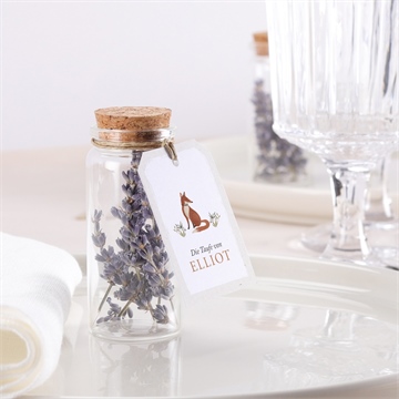 Glasfläschchen mit Korken Taufe fuchs - vue 2