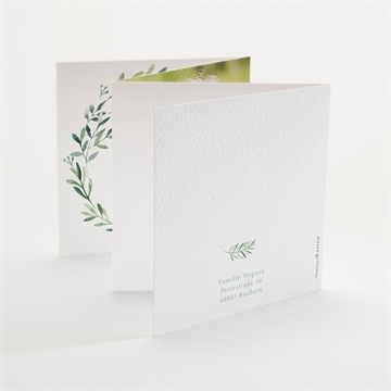 Einladung Taufe runder blumenkranz - kordel - vue 3