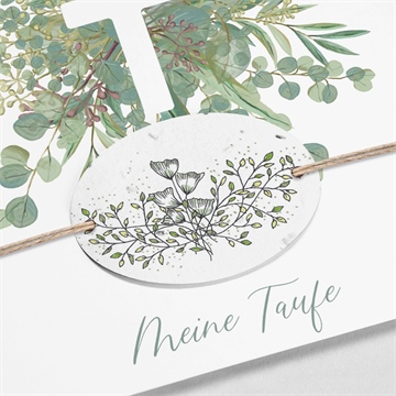 Einladung Taufe graziös - saatpapier - vue 2