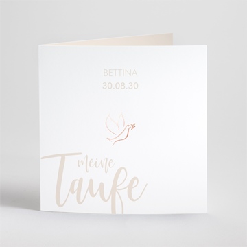 Einladung Taufe kupfer schrift - kupfer