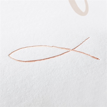 Einladung Taufe kupfer schrift - kupfer fisch - vue 2