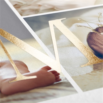 Einladung Taufe rosa poetik - gold - vue 2