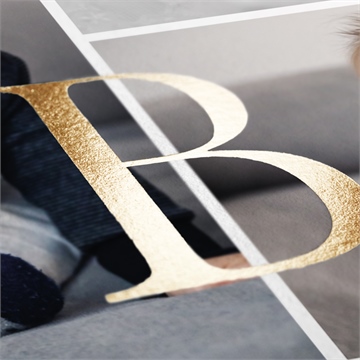 Einladung Taufe blaue poetik - gold - vue 2