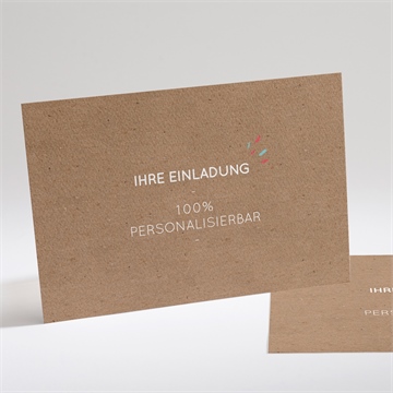 Hochzeitseinladung kraft - 21x14,5cm (n141103)