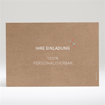 Hochzeitseinladung kraft - 21x14,5cm (n141103) - vue 2