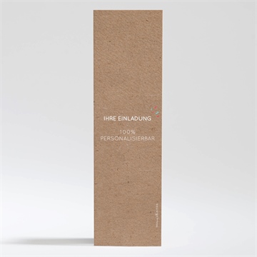 Hochzeitseinladung kraft - 5,3x19,4cm (n201402) - vue 2