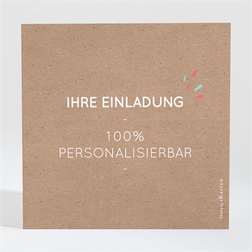 Einladung Kommunion kraft - 9,5x9,5cm (n301610) - vue 2