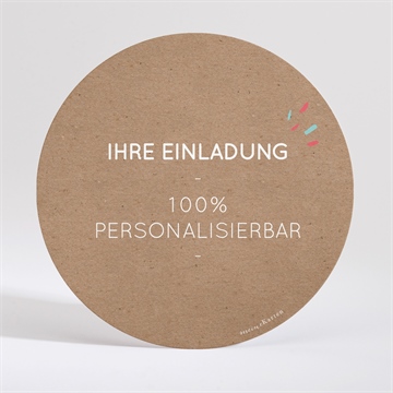 Einladung Kommunion kraft - rund*13,5cm (n321279) - vue 2