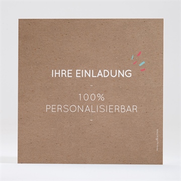 Einladung Kommunion kraft - 13,5x13,5cm (n351588) - vue 2