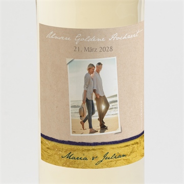 Flaschenetikett Hochzeitsjubiläum goldene feier