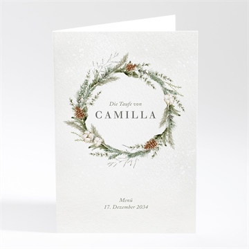 Menükarte Taufe winter