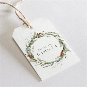 Geschenkanhänger Taufe winter