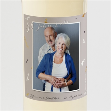 Flaschenetikett Hochzeitsjubiläum ref. N3002114