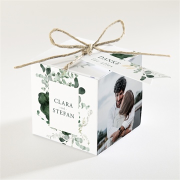 Geschenkbox Hochzeit eukalyptusblätter