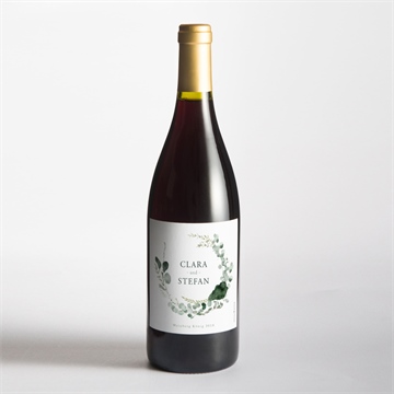 Flaschenetikett Hochzeit eukalyptusblätter - vue 2