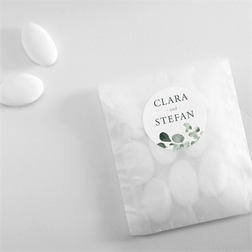 Aufkleber Hochzeit eukalyptusblätter - vue 4