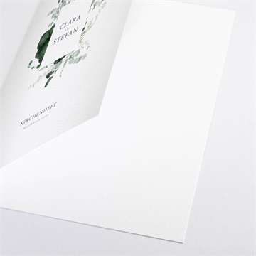 Kirchenheft Hochzeit eukalyptusblätter - vue 2