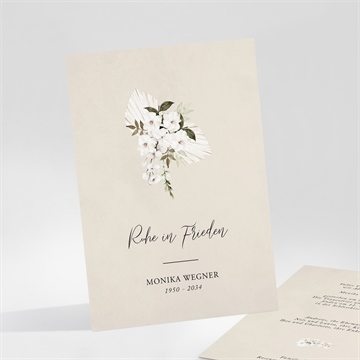 Trauerkarte weißer strauß