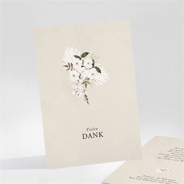 Trauerdanksagung weißer strauß