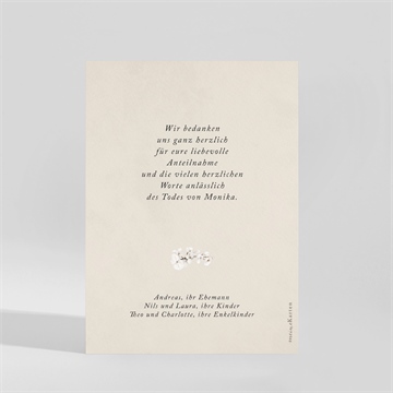 Trauerdanksagung weißer strauß - vue 2