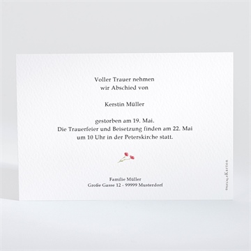 Trauerkarte zarte blumen - vue 2