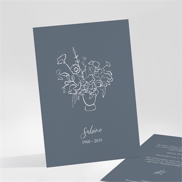 Trauerkarte filigraner blumenstrauß