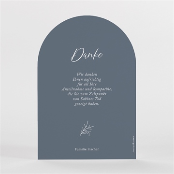 Trauerdanksagung filigraner blumenstrauß-halbr. - vue 2