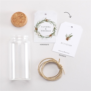 Glasfläschchen mit Korken Hochzeit hochzeit im winter - vue 3