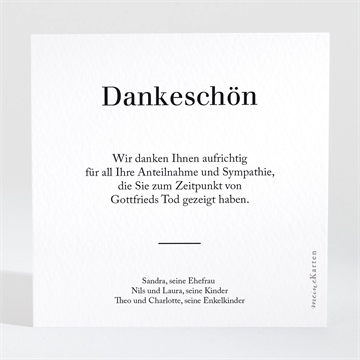 Trauerdanksagung klassisch - vue 2