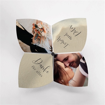 Dankeskarte Hochzeit strandliebe - origami - vue 2