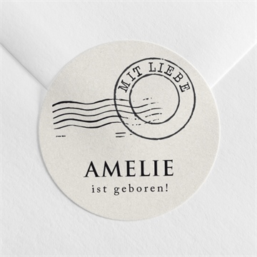 Sticker Geburt modernes telegramm