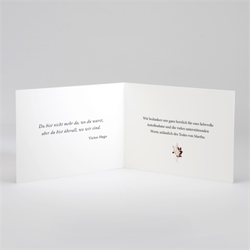 Trauerdanksagung aquarellblumen - klappkarte - vue 2