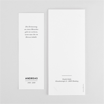 Trauerdanksagung abschied - fotostreifen - vue 3