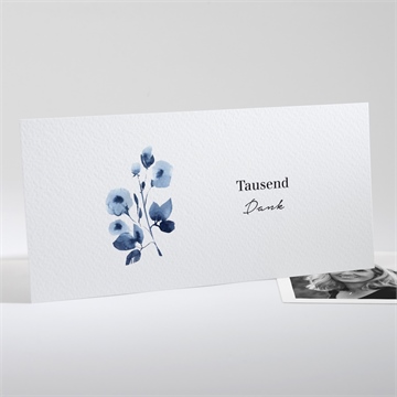 Trauerdanksagung vergiss mein nicht - länglich