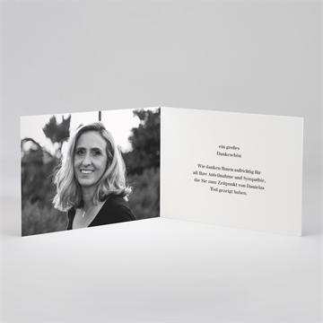 Trauerdanksagung vergiss mein nich - klappkarte - vue 2
