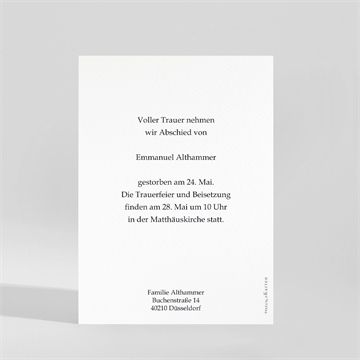 Trauerkarte von herzen - vue 2