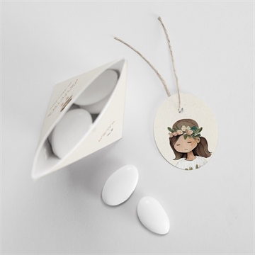 Geschenkbox Kommunion blumenmädchen - schachtel - vue 3