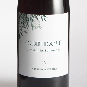 Flaschenetikett Hochzeitsjubiläum ref. N3002138