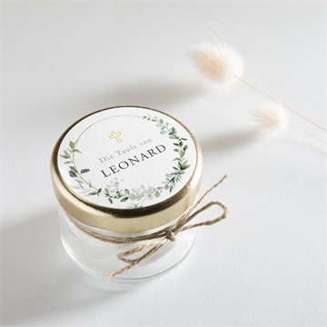 Aufkleber Taufe eukalyptuskranz - vue 2