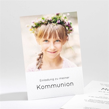 Einladung Kommunion moderne schlichtheit