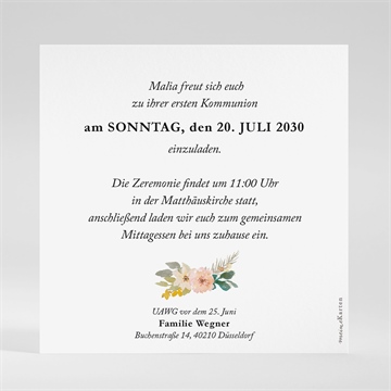 Einladung Kommunion symbole und glaube - vue 2